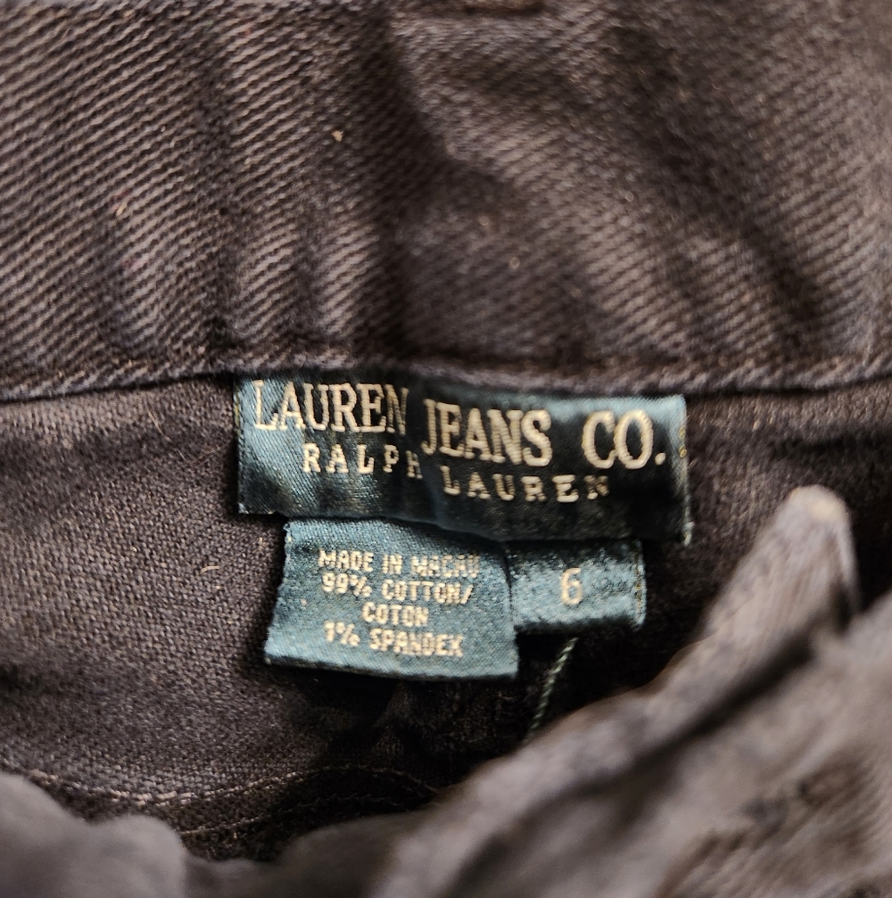Lauren Jeans Co. Ralph Lauren Y2k Black Straight Leg Jeans - Picture 3 of 5